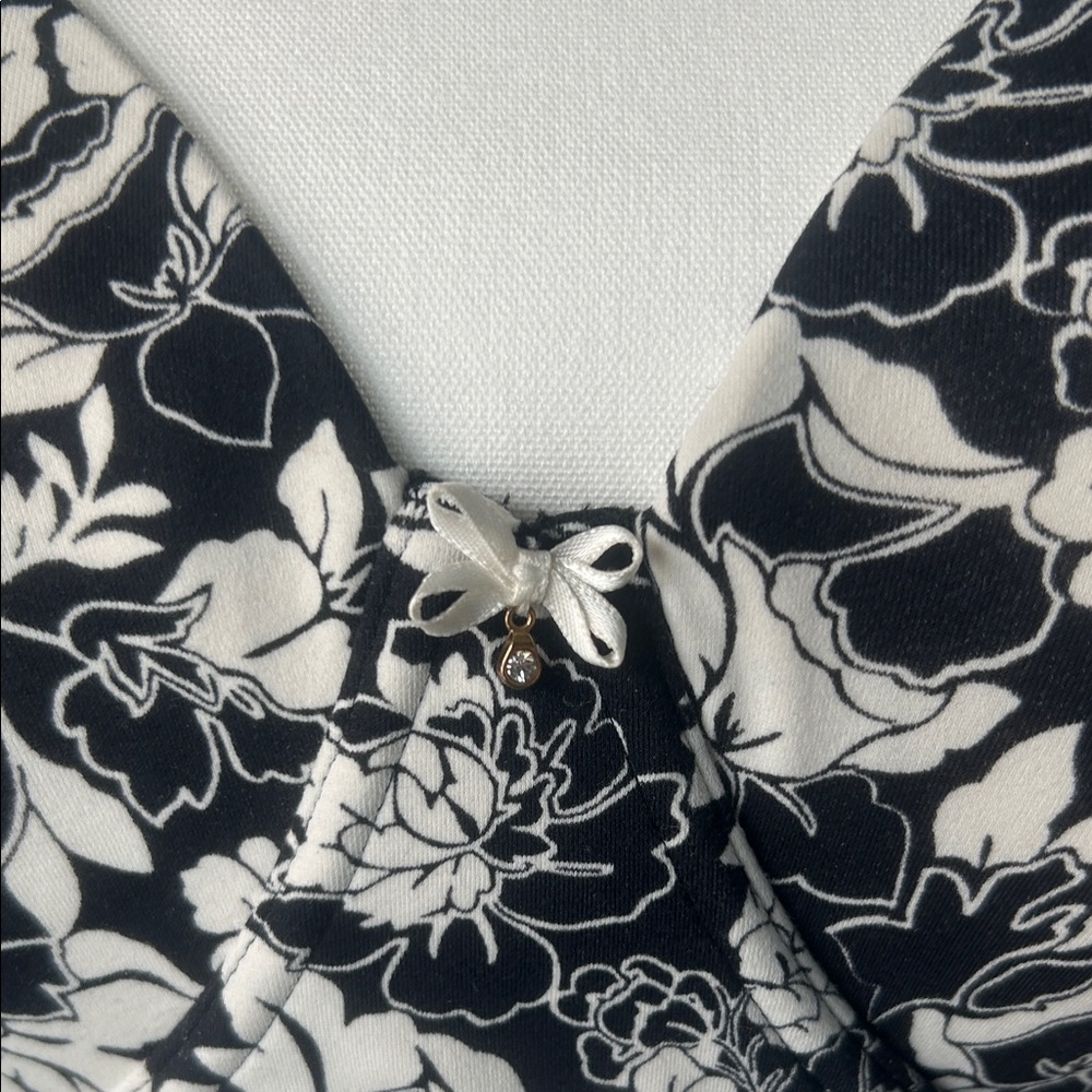 Soma Black and White Floral Bra - Picture 4 of 7